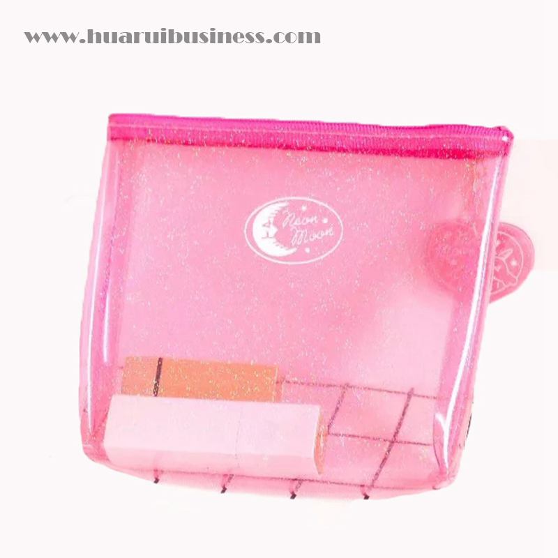 průhledný kosmetický pytlík z PVC, taška na make-up, skladovací taška